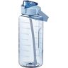 Pettaku Sport waterfles running waterfles motiverende sportschool drankjes kan fitness waterbeker met rietje tijdmarkeringshandvat voor sportschool, school, fietsen 2L blauw