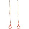 Alomejor Kids Gym Ringen Kinderen Trapeze Gym Swing Bar Kids Trapeze Bar Ringen Verstelbare Gym Fitness Pull Up Ringen met Hangende Touwen voor Speeltuin Thuis Swing Apparatuur (Rood)