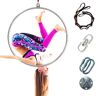 FNEDYHK Aerial Hoop Set, Aerial Lyra Hoop, RVS Single Point Aerial Hoop Equipment, Circus Fitness Aerial Hoop, Aerial Yoga Hoop,80cm