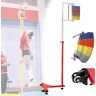 DALIZA Verticale sprong meten verticale sprong tester vloer staan hoge sprong trainingsapparatuur verticale test sprong meettester voor binnen buiten sportvelden (kleur: donkerblauw, maat: 360 cm)