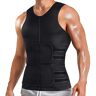 CDZYMY Sauna Vest Taille Trainer Voor Mannen Heren Sauna Pak Dubbele Zweetriem Body Shaper Voor Buikvet Afslanken Gym (Noir XL)