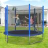 Merax Tuintrampoline, tuintrampoline, trampoline, set 8 ft verzinkt staal, ronde tuintrampoline, kindertrampoline, vanaf 3 jaar, trampoline, indoor, outdoor, kinderen
