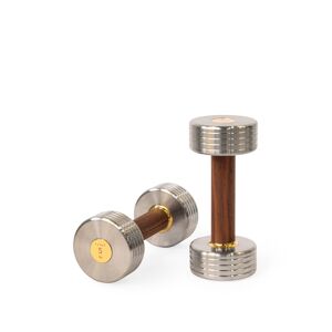 Kenko Stainless Steel Dumbbells 5kg - Walnut