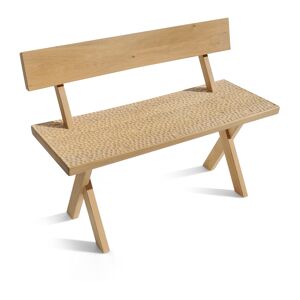 Zanat Touch Bench With Backrest, 100, Vitoljad Lönn