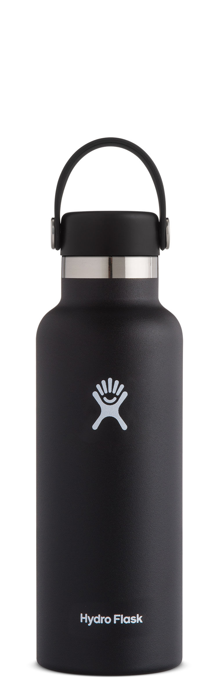 Hydroflask 0.5L Standard Mouth w/Flex Cap drikkeflaske Black: S18SX001 2019