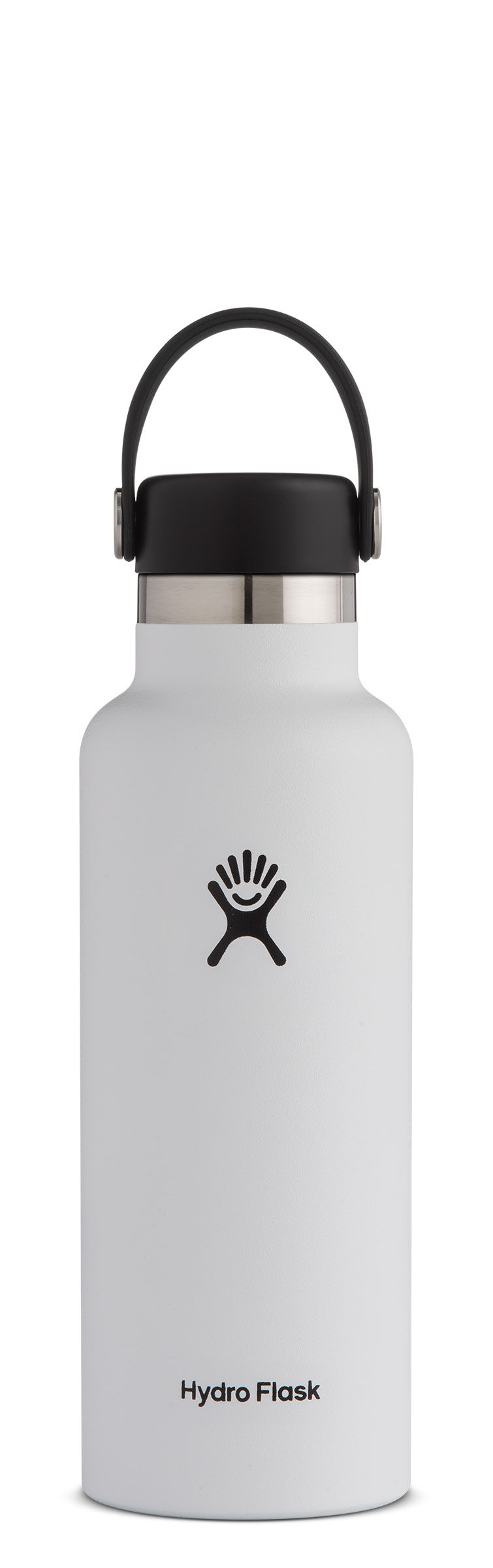 Hydroflask 0.5L Standard Mouth w/Flex Cap drikkeflaske White: S18SX110 2019