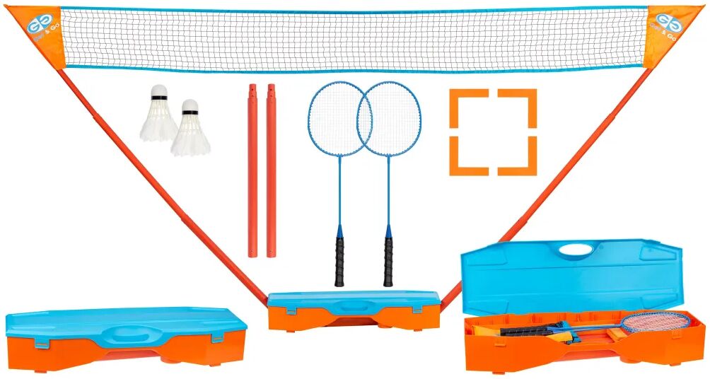 Get & Go Badmintonsett blå og oransje