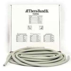 Thera-Band Theraband Tubing - Rundt treningsstrikk 7,5 m - sølv - Hardhet 6