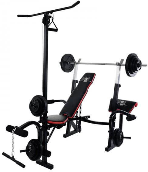 Christopeit Sport Treningsbenk Power XL sammenleggbar, komplett sett