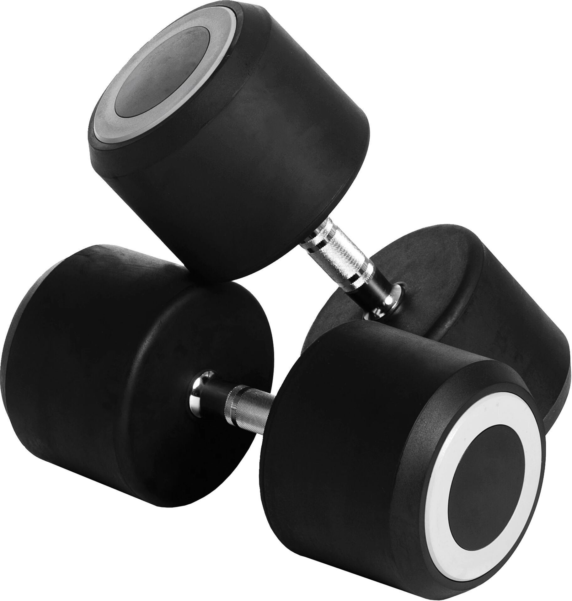 Abilica Rubber Dumbbell 2 x 57,5 kg, manualer 57,5 kg black/silver