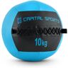 Capital Sports Wallba 10, piłka lekarska, wall ball, 10 kg, skóra syntetyczna, żółta