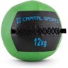 Capital Sports Wallba 12, piłka lekarska, wall ball, 12 kg, skóra syntetyczna, żółta