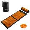 4fizjo - Acupressure Mat - Mata do akupresury z poduszką 130x50 - Czarno-pomarańczowy