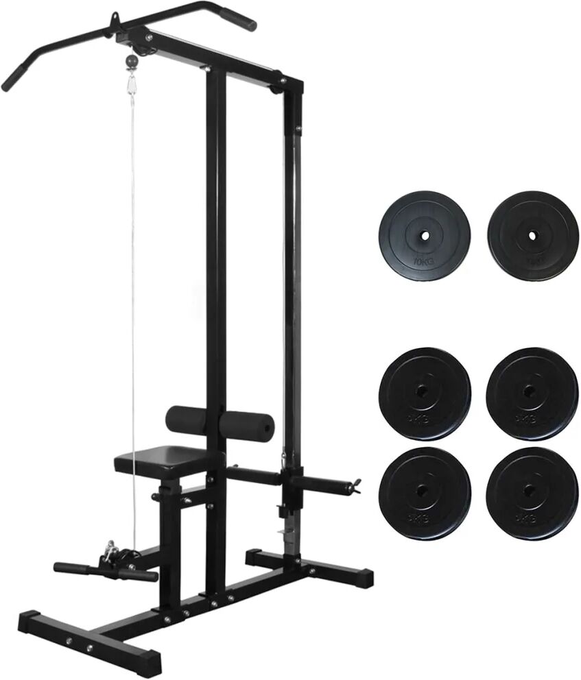 vidaXL Torre de musculação com discos 40 kg