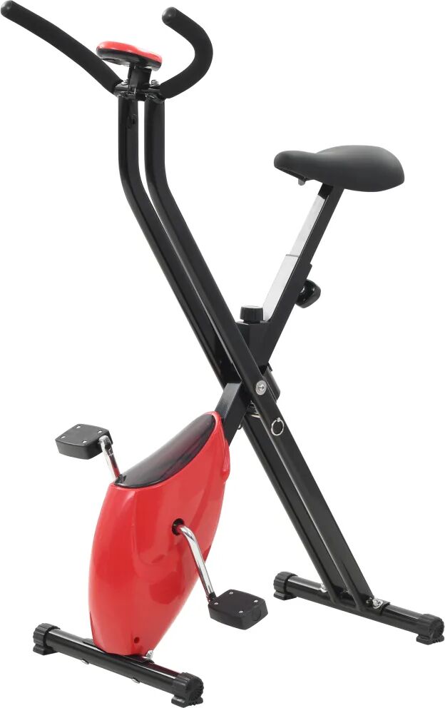 vidaXL Bicicletă fitness X-Bike cu curea de rezistență, roșu