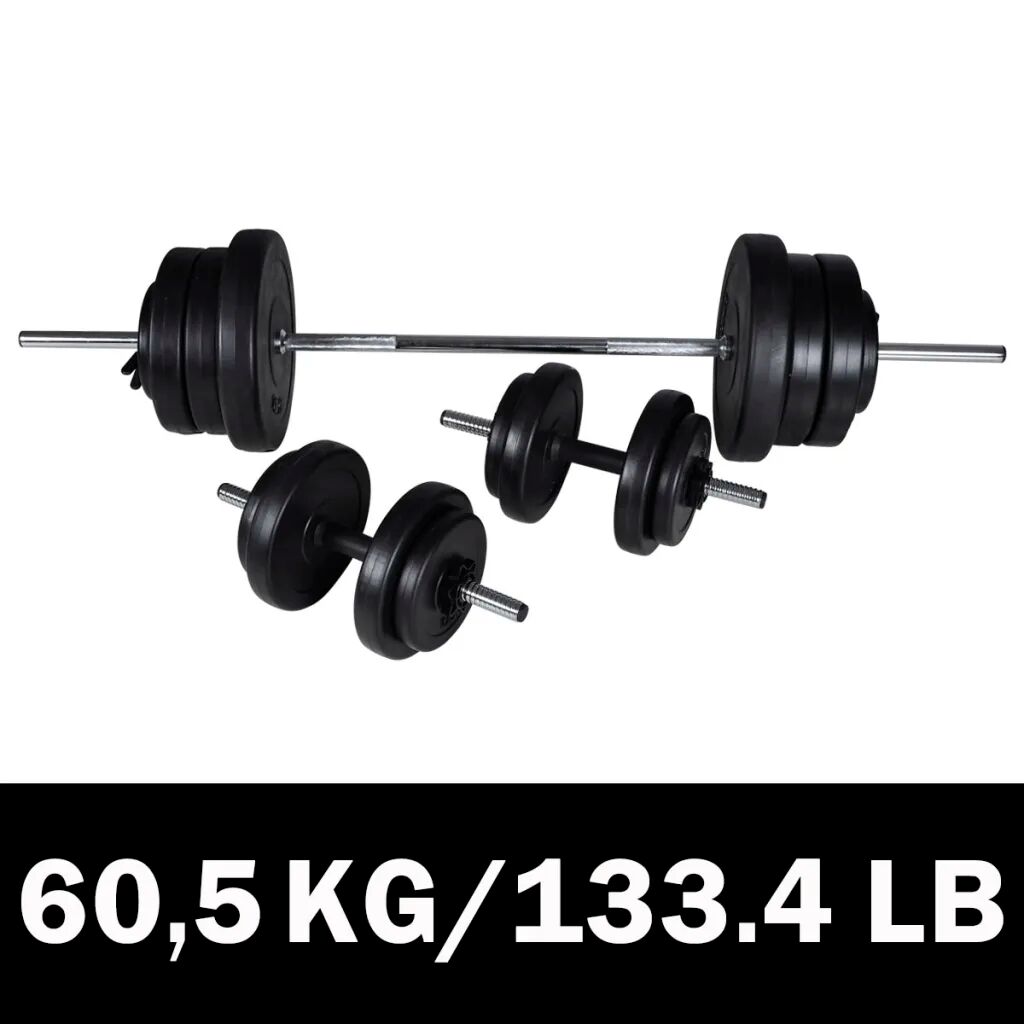 vidaXL Set gantere 60,5kg