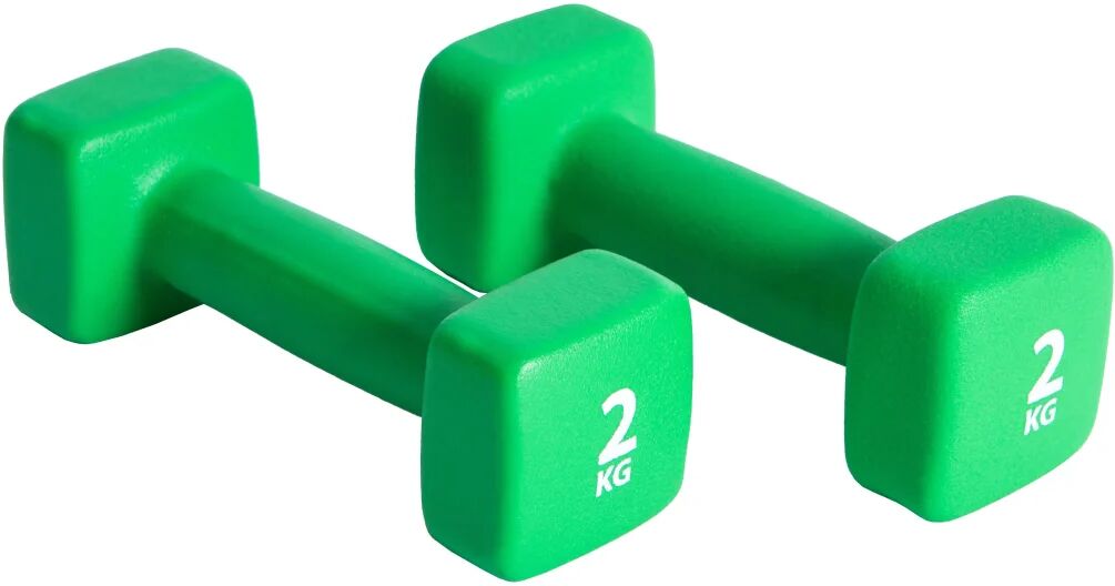 Pure2Improve Set de gantere, verde, 2 x 2 kg, neopren