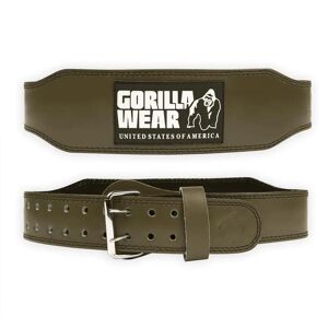 Gorilla Wear 4 Inch Padded Leather Belt Army Green L/xl