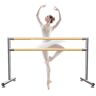 GJKKNKJ Balettstång Dubbellagers balettstång, handtag i massivt trä, lämplig för familjeövningar, fysiskt rum (2M/6,6FT)