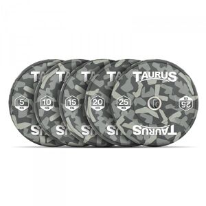 Taurus Camo Olympic Rubber Bumper Weight Plates 240kg Set