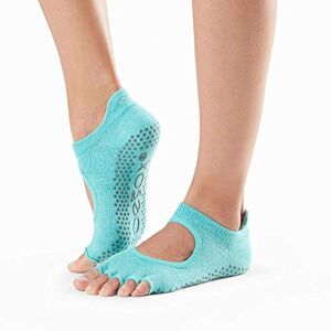 Toesox Yoga Grip Socks, Aqua, Medium