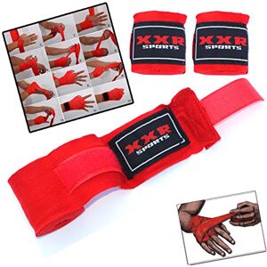 Zor Fitness ZOR 2.5 Metre Boxing Hand Wraps Boxing Bandages Martial Art Wrist Fist Wraps (Red)