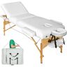 tectake Massage table 3-zone 10 cm padding + bag - massage bed, portable massage