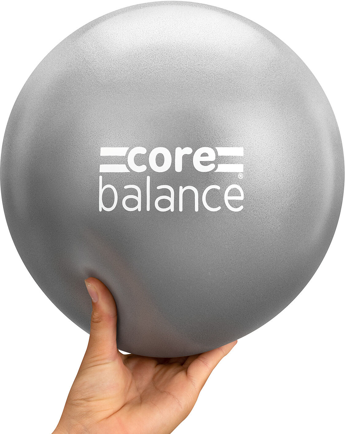 Balance Small Pilates Ball   20cm to 23cm   Soft Yoga Stability Toning Ball   Non Slip   Grey