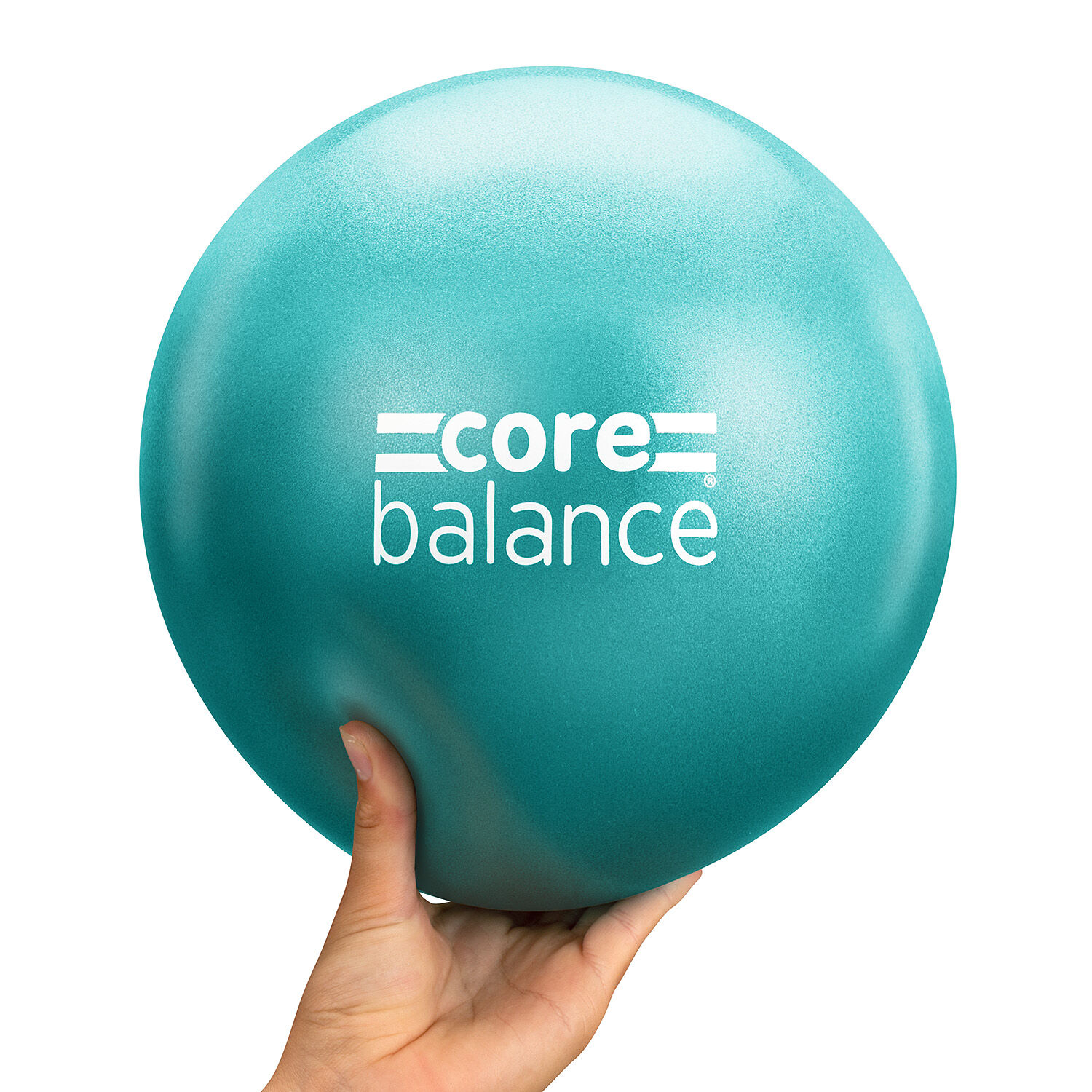 Balance Small Pilates Ball   20cm to 23cm   Soft Yoga Stability Toning Ball   Non Slip   Teal