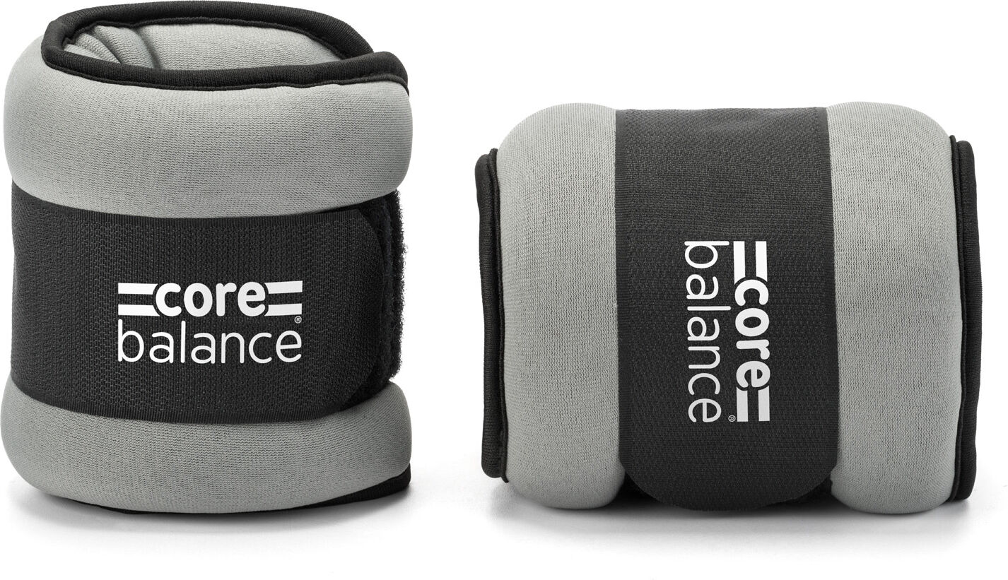 Balance Ankle & Wrist Weights   2 x 1kg   Neoprene Fabric with Velcro Strap   Grey