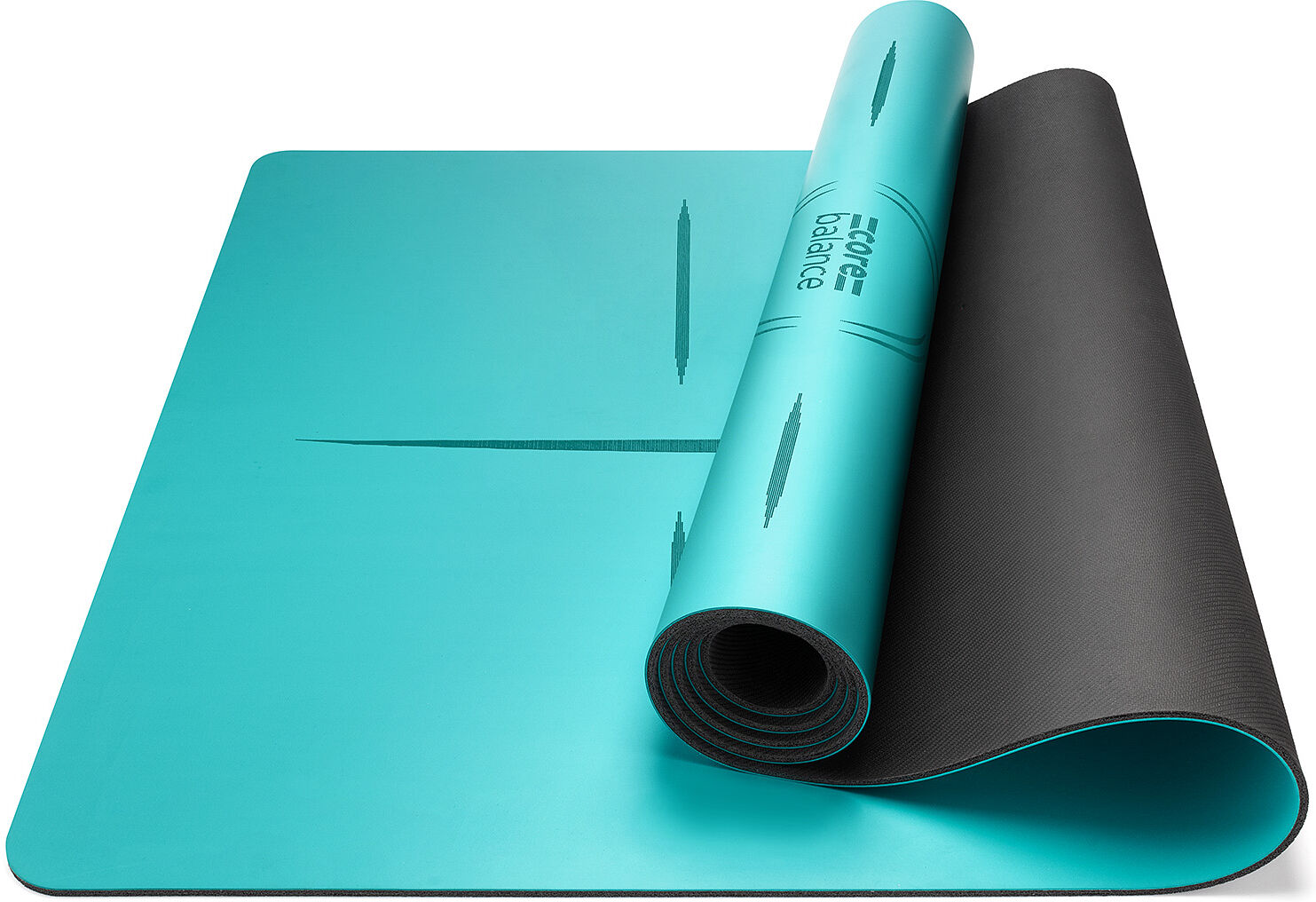 Balance Professional Rubber Yoga Mat   Alignment Lines   183cm x 68cm x 4mm   Extra Strong & Grippy