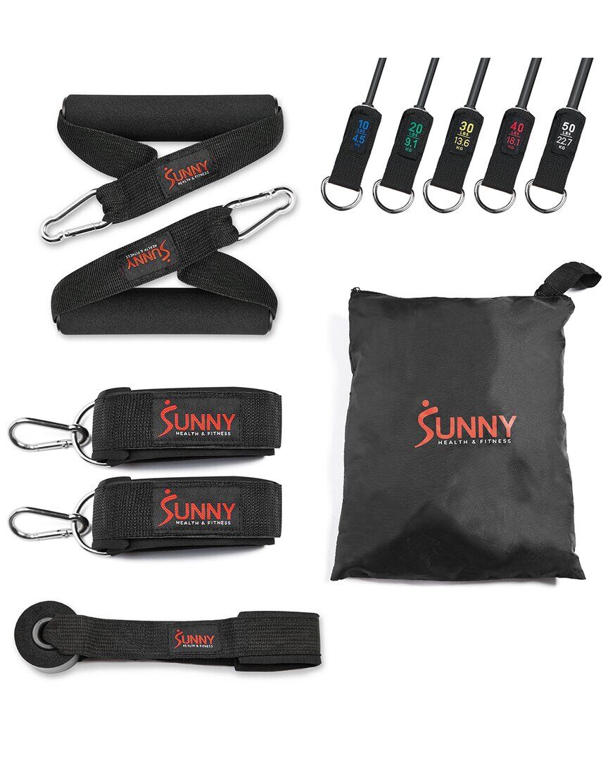 Sunny Health & Fitness Resistance Tube Set Black NoSize