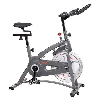 Sunny Health & Fitness Endurance Belt Drive Magnetic Indoor Exercise Cycle Bike, Grey