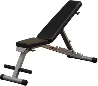 Body Solid PFID125X Powerline Flat Folding Home Gym Workout Multi-Bench Press, Black