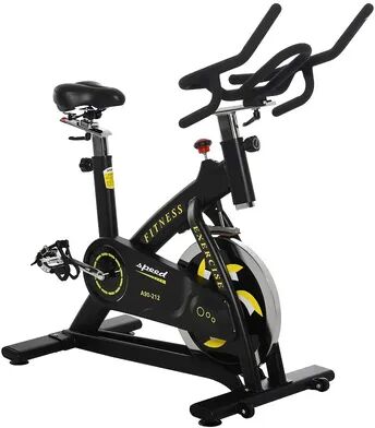 Soozier Stationary Fitness Exercise Bike with 40lbs Flywheel Cycling Cardio Workout Belt Drive Racing Machine with Adjustable Resistance for Home Gym,