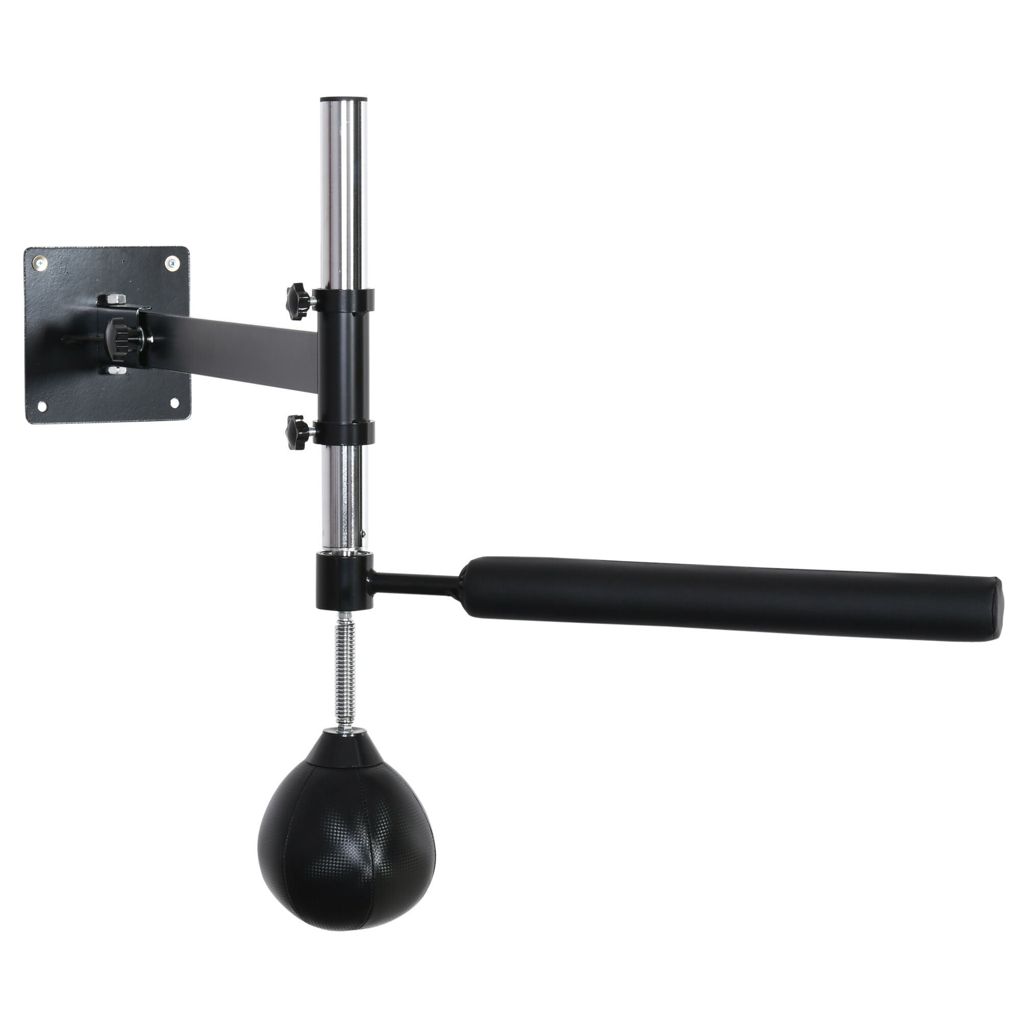 Soozier Wall Mount Reflex Boxing Trainer with 360° Rotating Rapid Boxing Bar Punching Ball Black   Aosom.com Home Gym Equipment