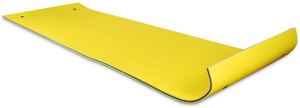 Costway 3 Layer Floating Water Pad Foam Mat Water Recreation Relaxing Tear-resistant 18' x 6' - Yellow