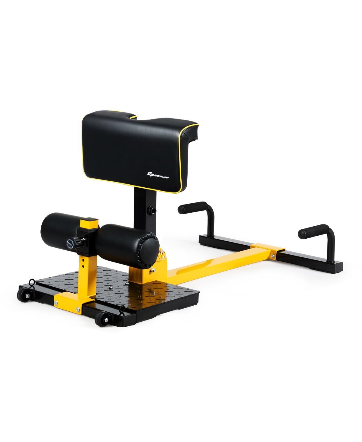 Costway 8-in-1 Multifunctional Squat Machine Deep Squat Home Gym Fitness Equipment - Yellow