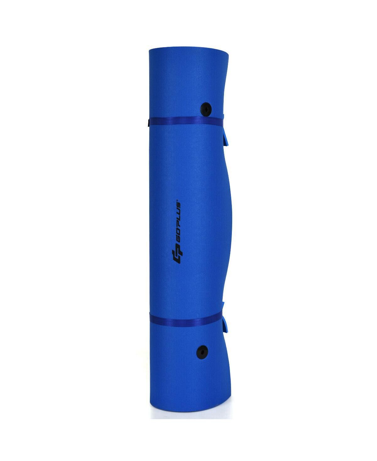 Costway 3 Layer Floating Water Pad Foam Mat Water Recreation Relaxing Tear-resistant 9' x 6' - Blue