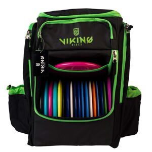Viking Discs Tour Bag disk golf rygsæk - Sort/Lime