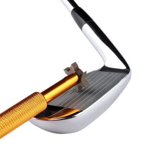 NX 1 stykke Gold Golf Groove Sharpener - Golfkøllerenser og jernsliber, forbedrer backspin og boldkontrol - den perfekte gave til golf