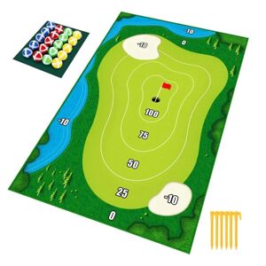 LEIGELE Chipping Golf Game Mat Chipping Game Med Chip Golfbolde Golfsæt Måtte Indendørs Udendørs Kastespil Til