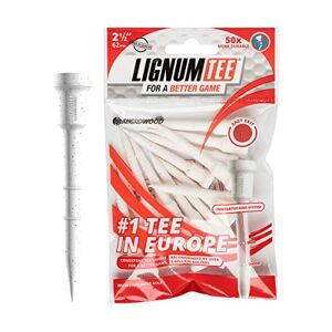 LIGNUM Longridge Golf-Tees mit Holzringsystem, Weiß, 62 mm
