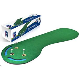 PGA TOUR PGA Putting-Matte mit DREI Löchern, 90 x 24 cm Golf Mat, Blue, 92LX22HX22W cm