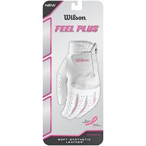 Wilson Damen Golfhandschuh, Größe M, Links, LLH, Weiß, Feel Plus, WGJA00770M