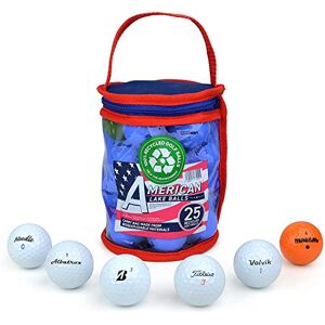 Second Chance Lakeballs  25 Lake Golfbälle und PVC Aufbewahrungstasche, roter und blauer pvc bag, Amz/012