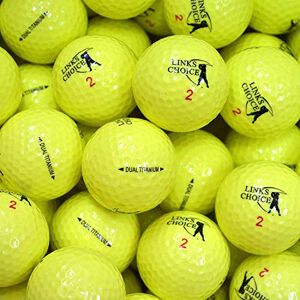 Links Choice 12  Yellow Coloured Golf Balls