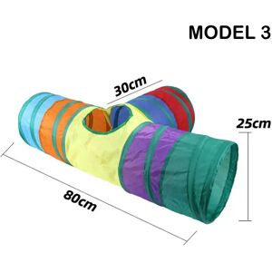 Satana Kattetunnel Med Stabil Form - 3 Forskellige Størrelser - (Model: Model 3 (25 X 80 + 30 Cm))