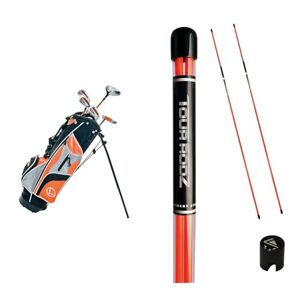 Ensemble de Golf Longridge Junior Challenger Cadet pour Main Droite, Orange, 8 Ans et Plus + BÂTONNETS D'ALIGNEMENT LONGRIDGE Tour RODZ, 2 PIÈCES, Orange - Publicité