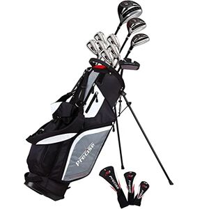 Precise M5 Ensemble Complet de Clubs de Golf pour Homme Comprenant Un Pilote en Titane, Un Parcours SS Hybride, des fers SS 5-PW, Un Putter, Un Sac de Support, 3 H/C pour droitier - Publicité